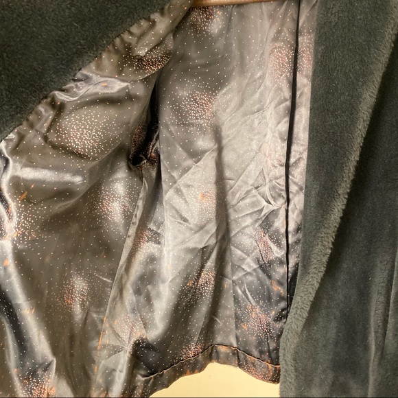 Vintage Faux Fur Velour Cropped Lined Jacket Sz M - Picture 11 of 14